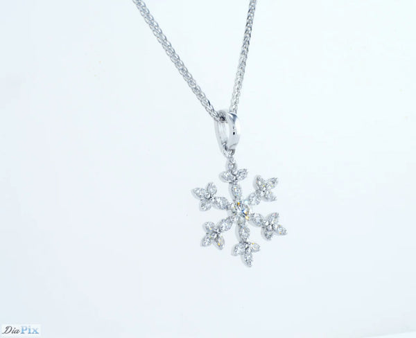 Snowflake diamond necklace