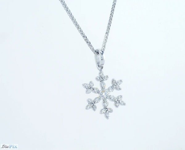 Snowflake diamond necklace