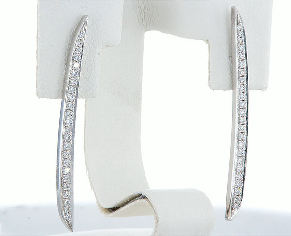 Straight line diamond earrings