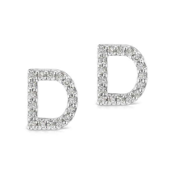 Diamond Letter Earrings