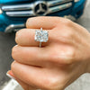 Radiant cut with Pavé Band