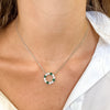 Diamond & Green Emerald Necklace