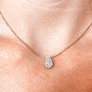 Diana Style Pear cut Diamond Necklace