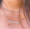 Diamond Cube Line Necklace