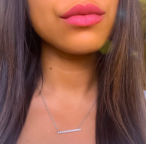 Diamond Cube Line Necklace