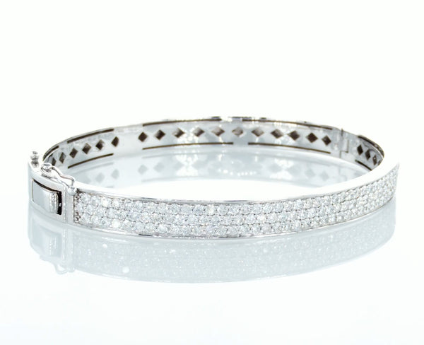 3 Row pavé diamond bangle