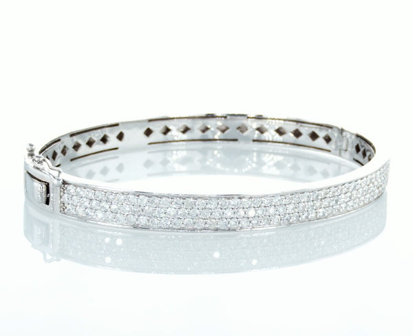 3 Row pavé diamond bangle