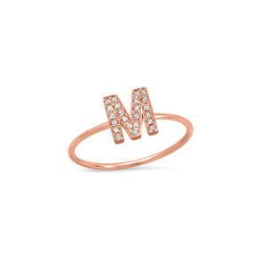 Diamond Letter Ring