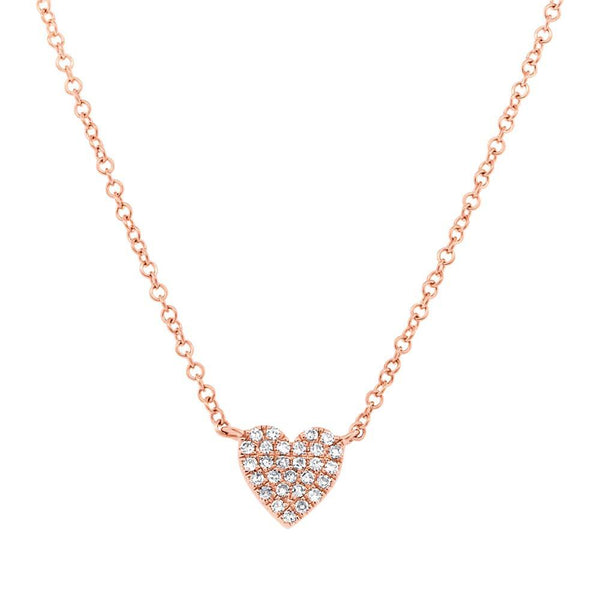 Small Pavé Heart Necklace