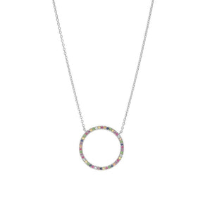 Rainbow Circle Necklace