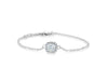 Cushion cut with a diamond halo bracelet