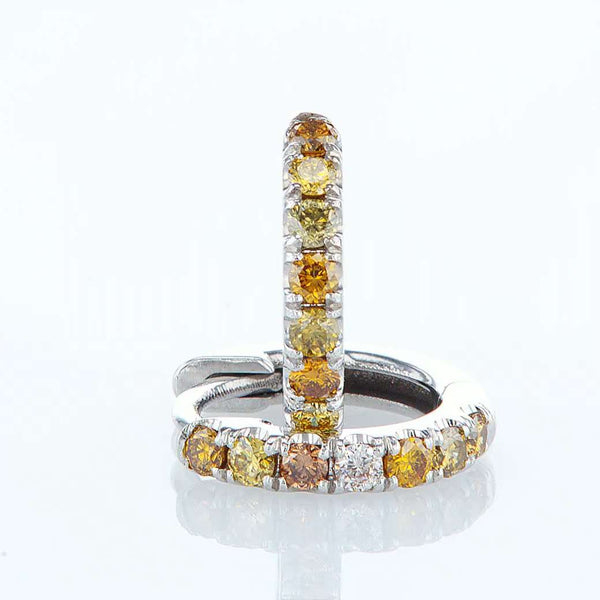 Mini yellow diamond hoops