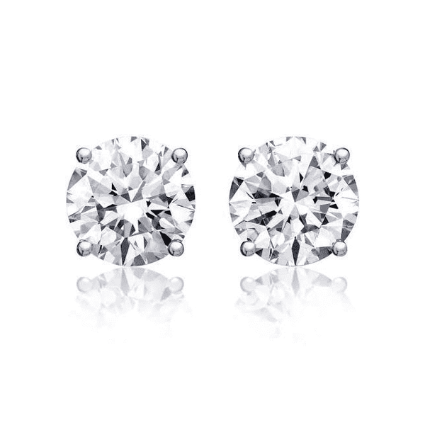 Round cut Solitaire Studs