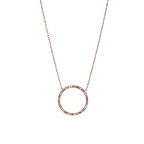 Rainbow Circle Necklace