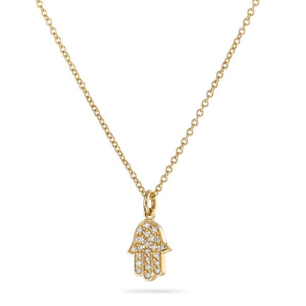 Diamond Hamsa Hand necklace