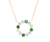 Diamond & Green Emerald Necklace