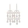 Floating drop and lace diamond earrings