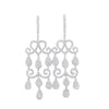 Floating drop and lace diamond earrings