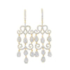 Floating drop and lace diamond earrings