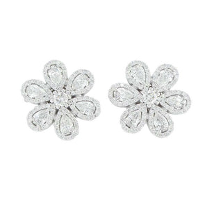 Mix shape halo diamond flower