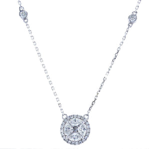 Mixed Shape Round Diamond Necklace