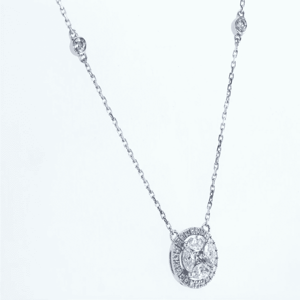 Mixed Shape Round Diamond Necklace