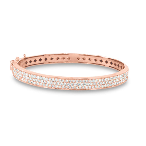 3 Row pavé diamond bangle