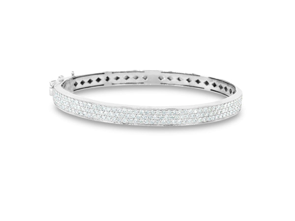 3 Row pavé diamond bangle