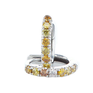 Mini yellow diamond hoops