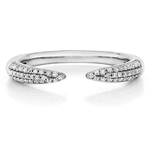 Triple Row Diamond Claw Ring