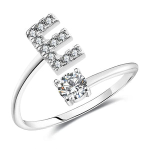 Floating Diamond Letter Ring